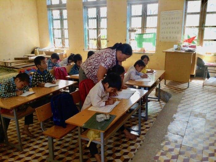 Teaching in Vietnamese schools.