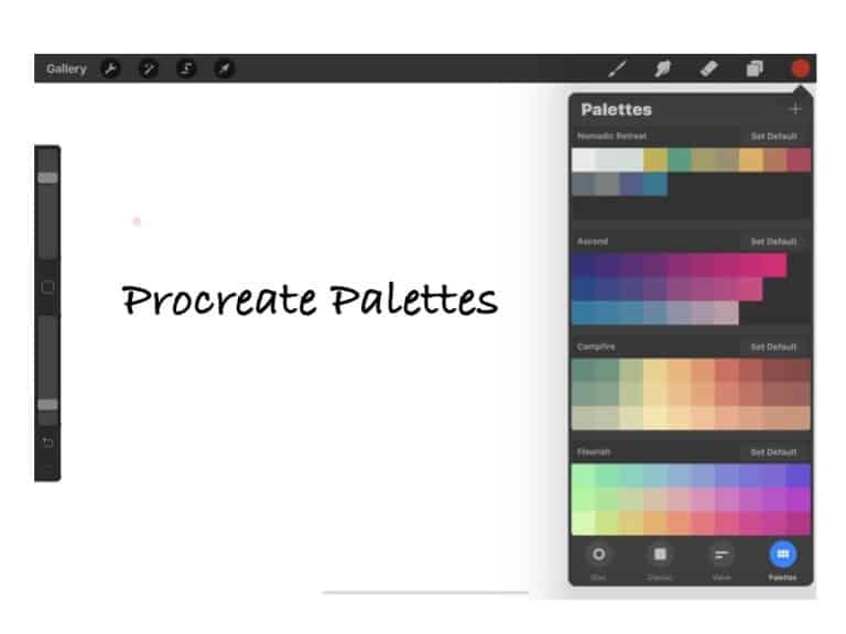 How To Set Up Color Palettes in Procreate