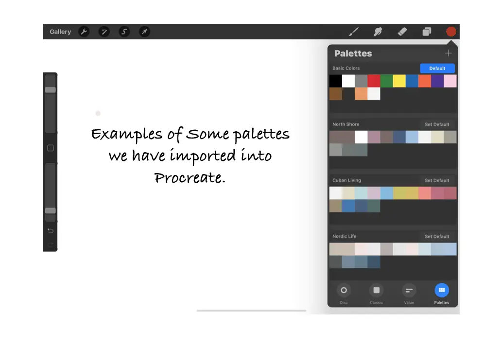 Procreate palettes