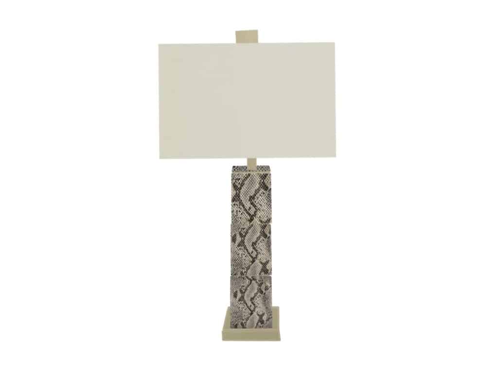 Faux Snakeskin Lamp