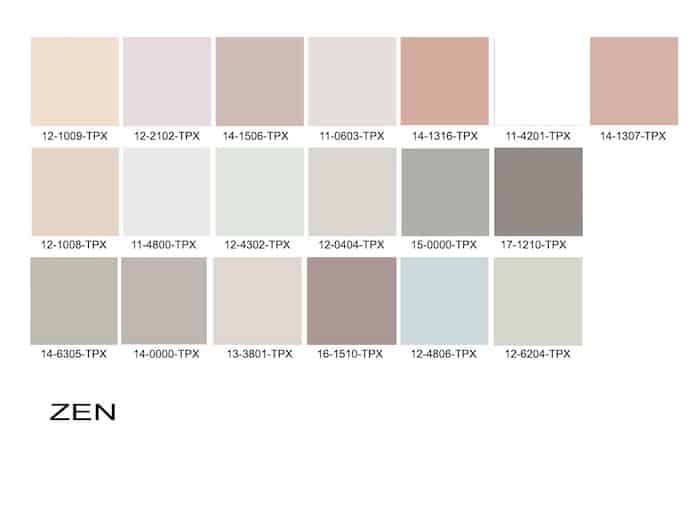 The Zen Color Trend Palette