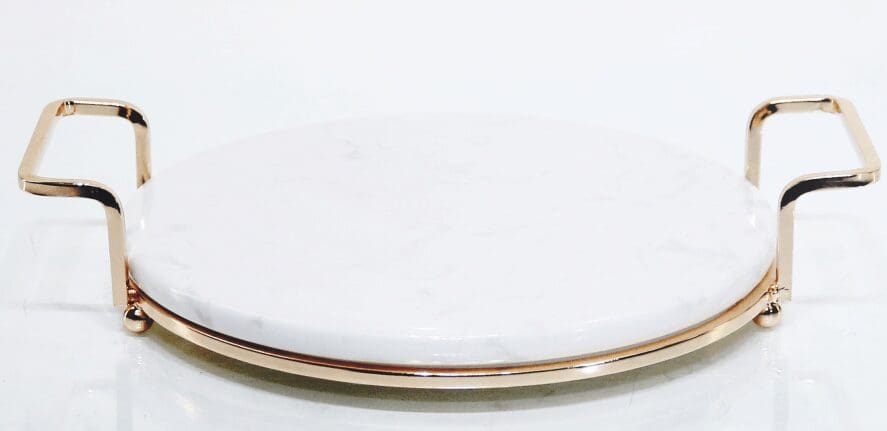 Metal and Marble Tray