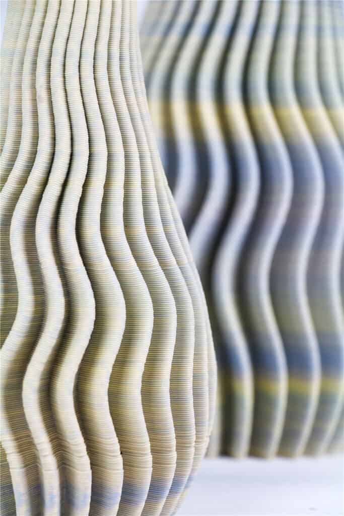 Close Up of 3-D Porcelain