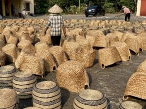 Baskets Drying In The Sun - Vietnam