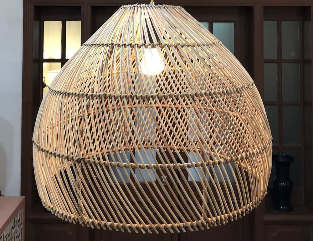An example of a Bamboo Lampshade