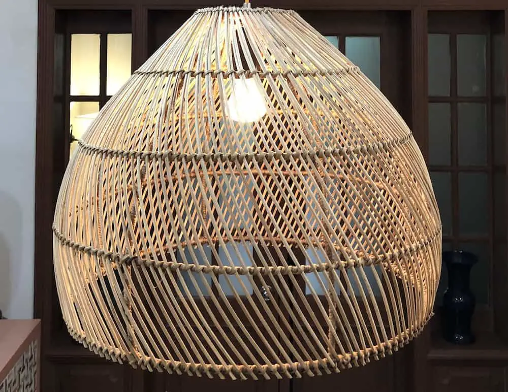 large bamboo lampshade