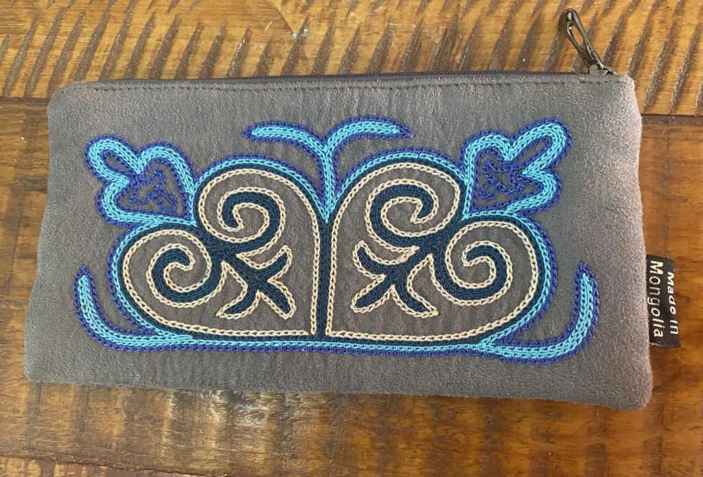 Mongolian Kazakh Hand Embroidery - Example of a small bag