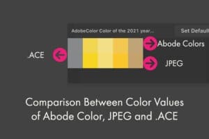 Comparison Between Actual Color Values of Abode Color, ACE file and JPEG File
