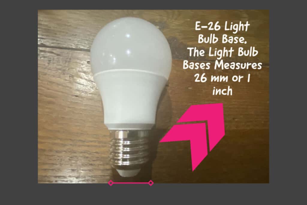 How to measure an E Light Bulb Size