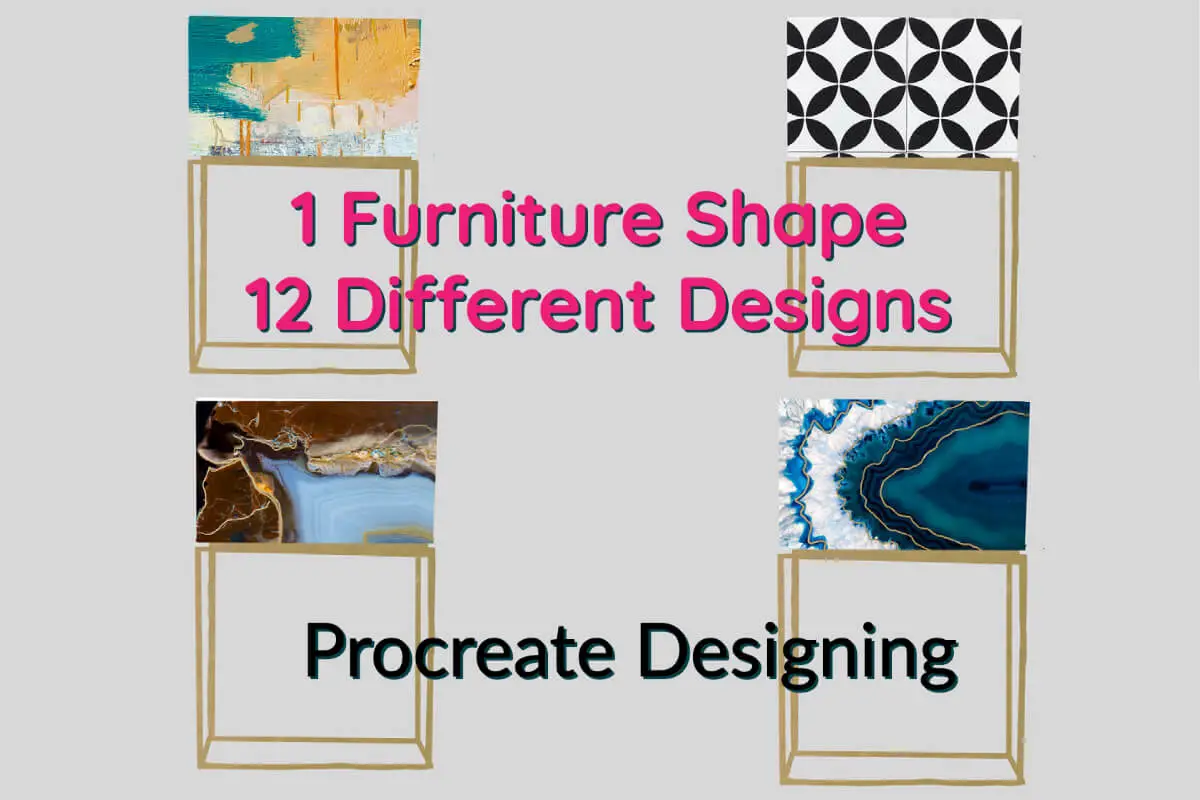 Procreate For Furniture Design, 1 Furniture Shape And 12 New Designs