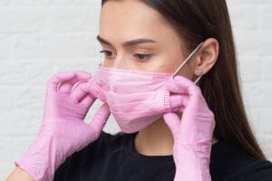 Wear mask and glove if you are cleaning
