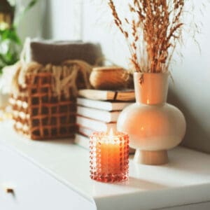 Candles And Other Light Are Important For Japandi Interior Design And Hygge Styles