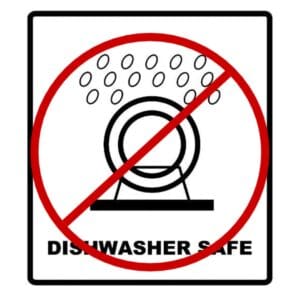 Not Dishwasher Safe Symbol