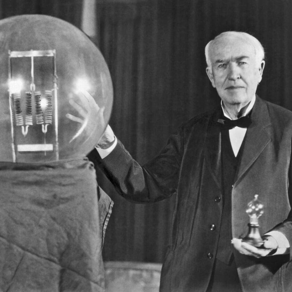 Thomas Edison Improved The Electric Light Bulb