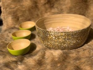 Spun Bamboo Bowl Lacquer