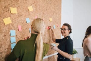 Placing a sticky notes