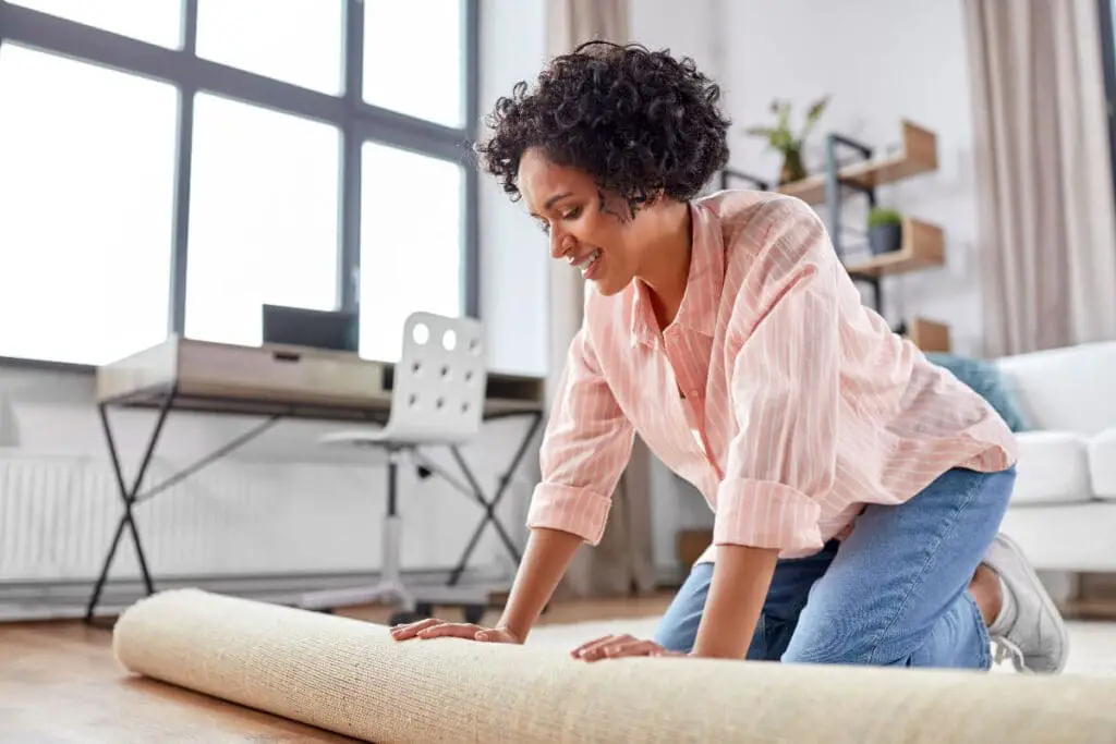 Placing a rugs 