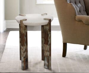 Special Shape Table With Faux Horn Material