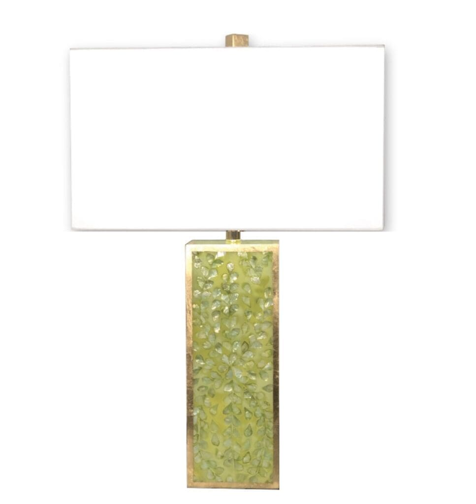 Rectangular Capiz Radiance with Acrylic Glow Lamp