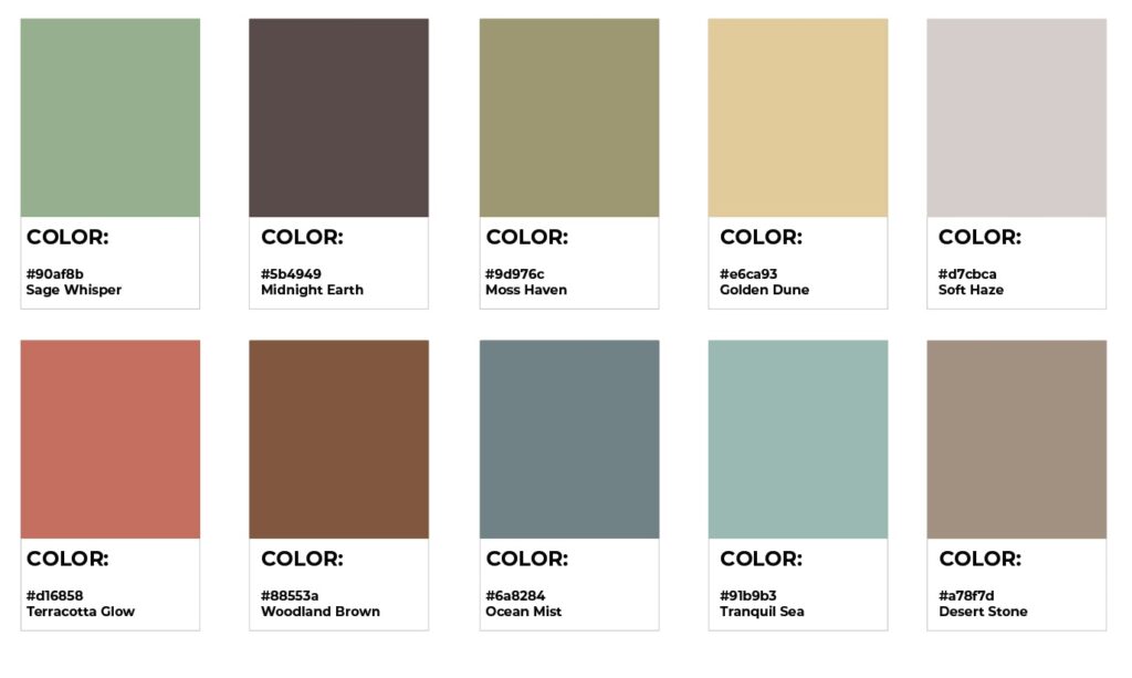 Color Palette for Nature Embrace - Color Trend