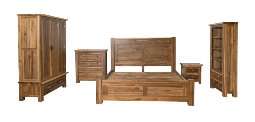 Bed Room Set Made in Acacia Live Edge